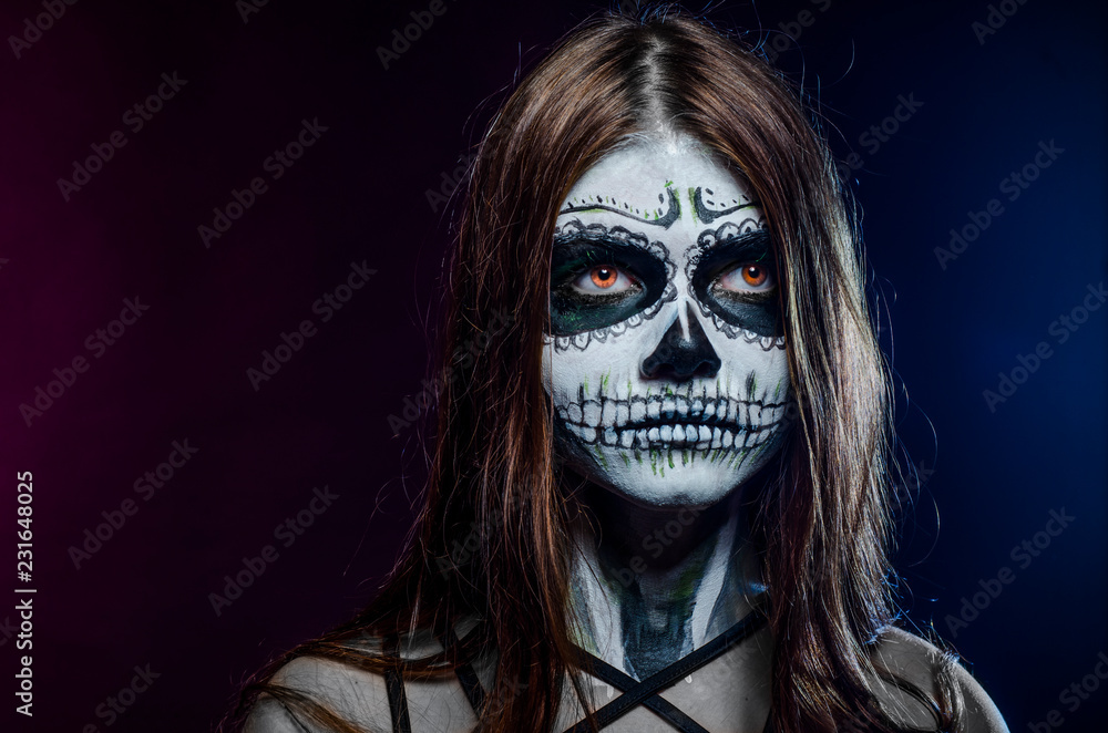 dead face girl, halloween. dead face girl, halloween.