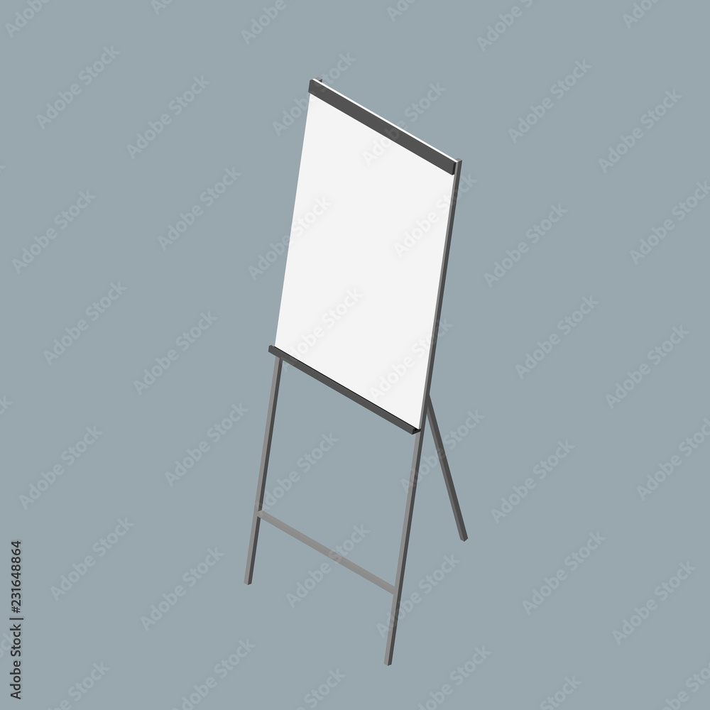 Empty flip chart. 3d Vector illustration. Empty flip chart. 3d Vector illustration.