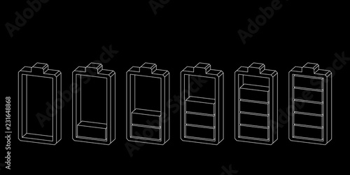 Battery icon. Charge level ...