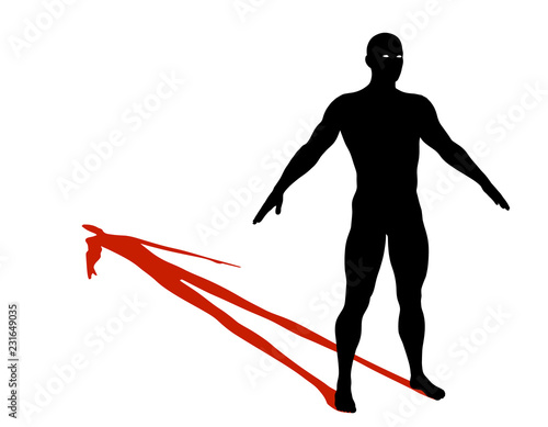 Standing man. Isolated on w...