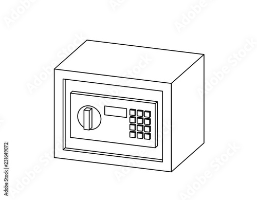 Safe icon with electronic l...