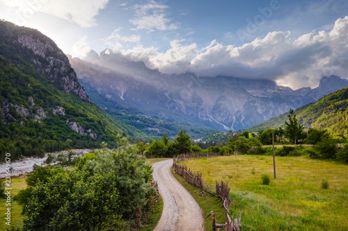 Theth, Radohima massif, Theth National Park, Albanian Alps, Prokletije, Qark Shkodra, Albania, Europe photo