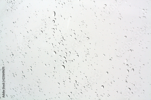 Blured water drops on window.