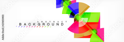 Triangles and circle geometric background
