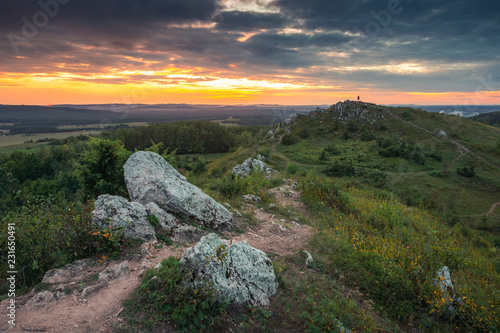 Fototapeta Naklejka Na Ścianę i Meble -  View from Miedzianka peak in Swietokrzyskie Mountains near Kielce, Poland