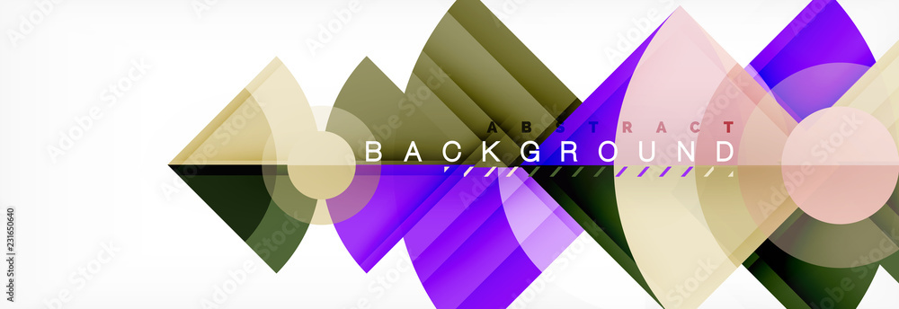 Triangles and circle geometric background Triangles and circle geometric background