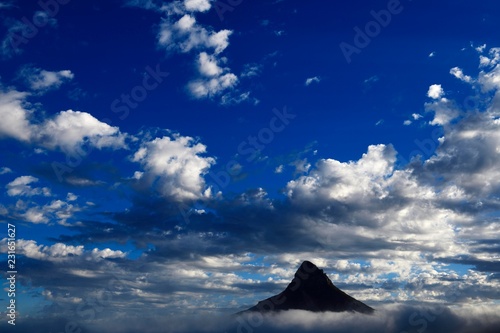 View from Camps Bay to Lion's Head, Cape Town, Western Cape, South Africa, Africa photo