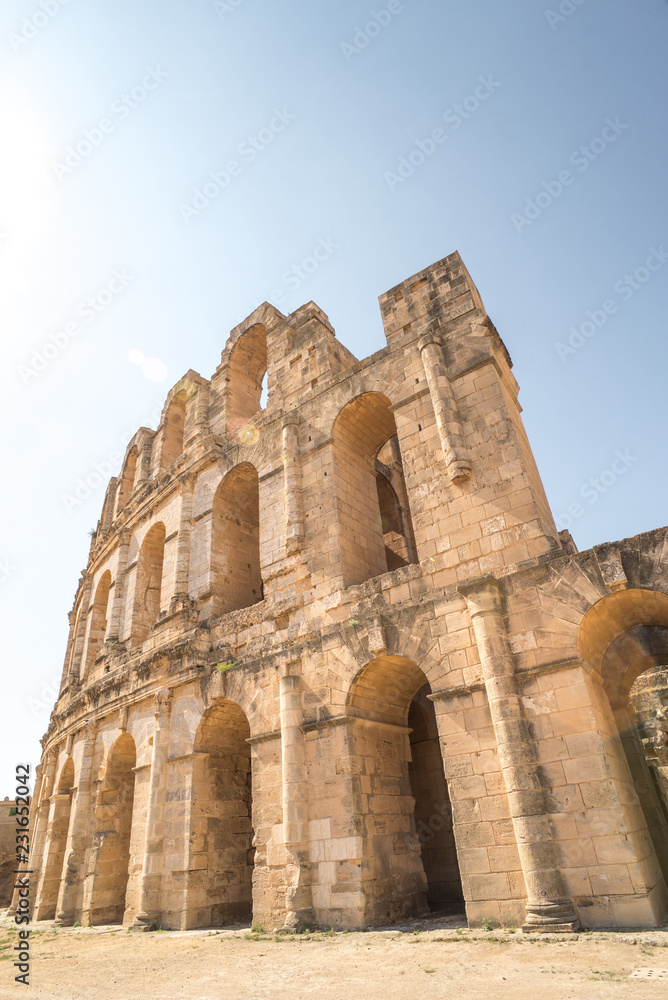 Roman amphitheater in El Djem Tunisia