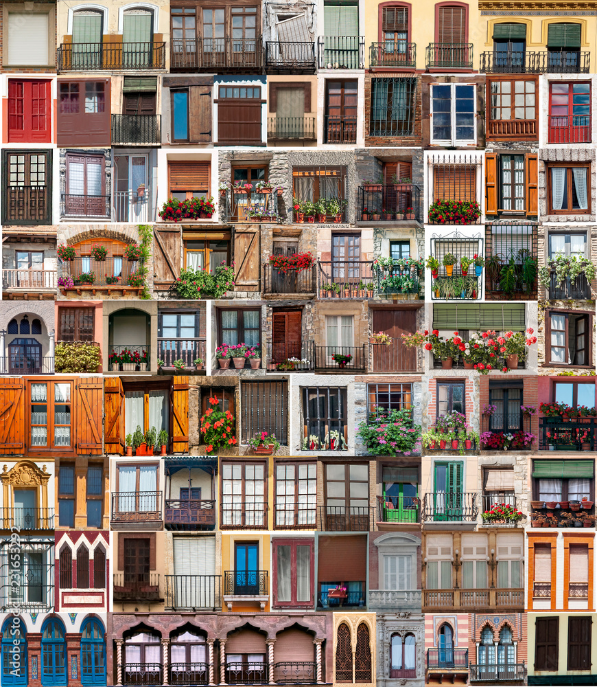 Collage of different windows Collage of different windows