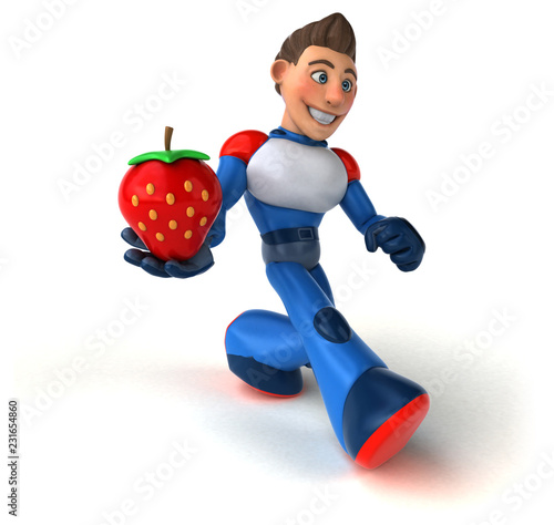 Super modern superhero - 3D Illustration