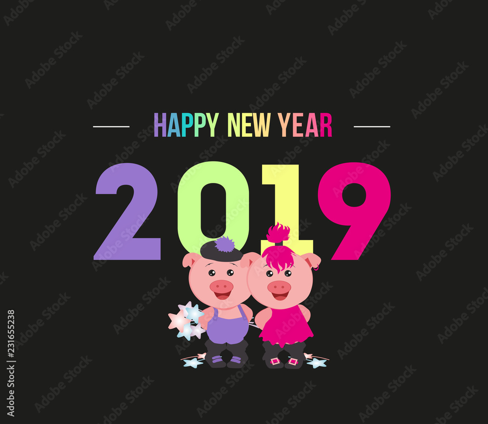 Happy New Year. Vector illustration. Happy New Year. Vector illustration.