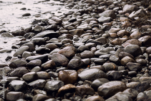 pebble stones by the sea.