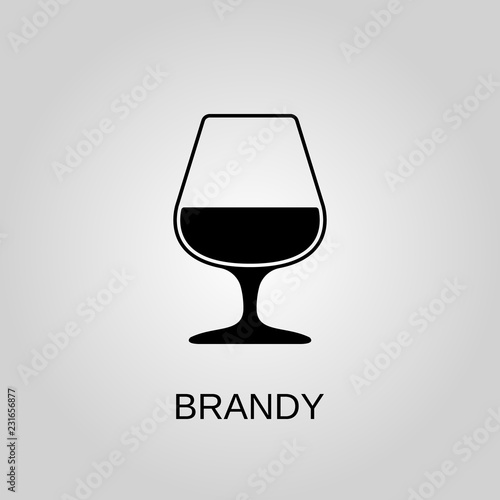 Brandy icon. Brandy symbol. Flat design. Stock - Vector illustration.