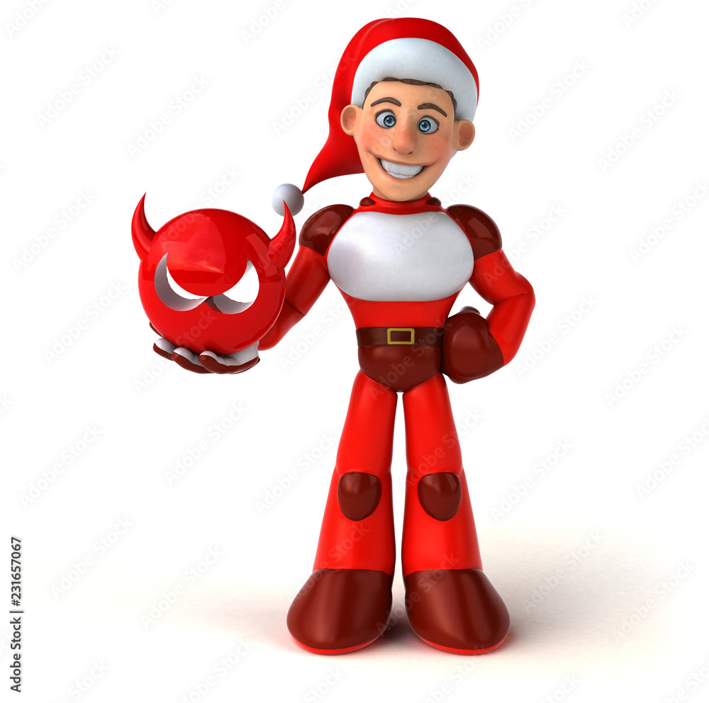 Fun Super Santa Claus - 3D Illustration Fun Super Santa Claus - 3D Illustration