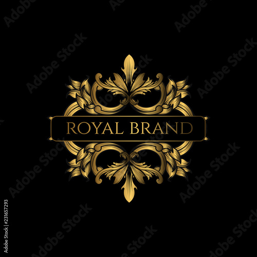 Logo Luxury with Golden Color