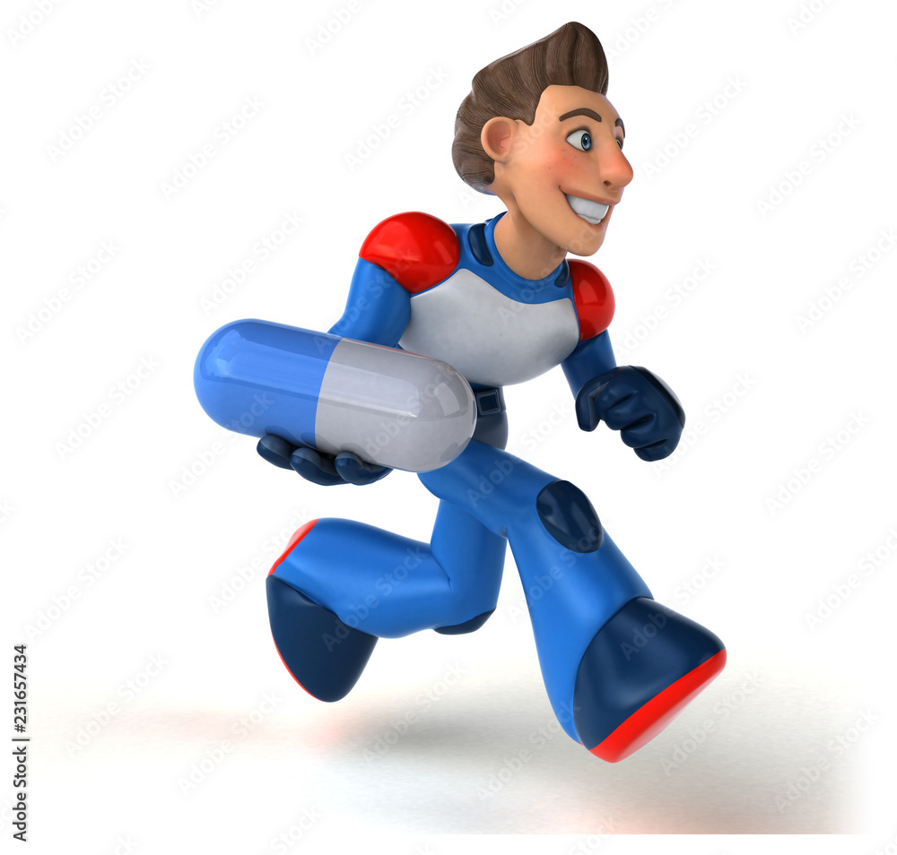 Super modern superhero - 3D Illustration Super modern superhero - 3D Illustration