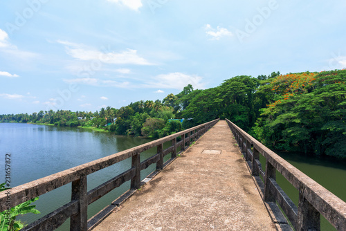 Concrete bridge in Aluva town of Kerala  India.