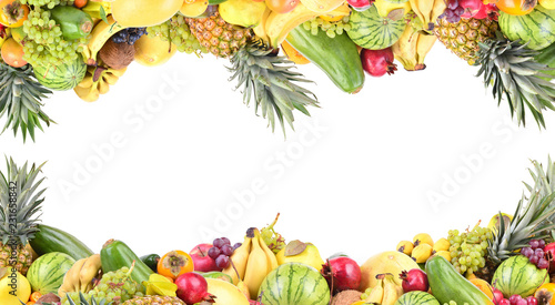 Fruit on a white background