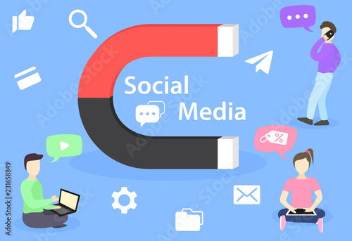 social media addictive illustration