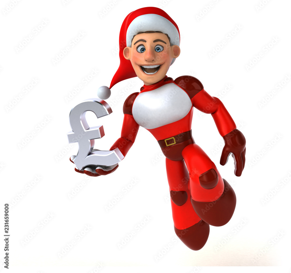 Fun Super Santa Claus - 3D Illustration Fun Super Santa Claus - 3D Illustration
