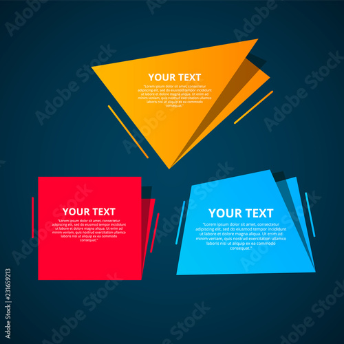 Vector abstract speed geometric origami banner 