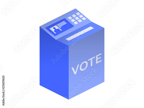 Electronic ballot box icon isolated on white background. Electronic voting. Vector illustration