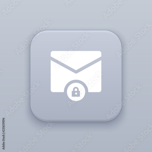 Block a e-mail button, best vector