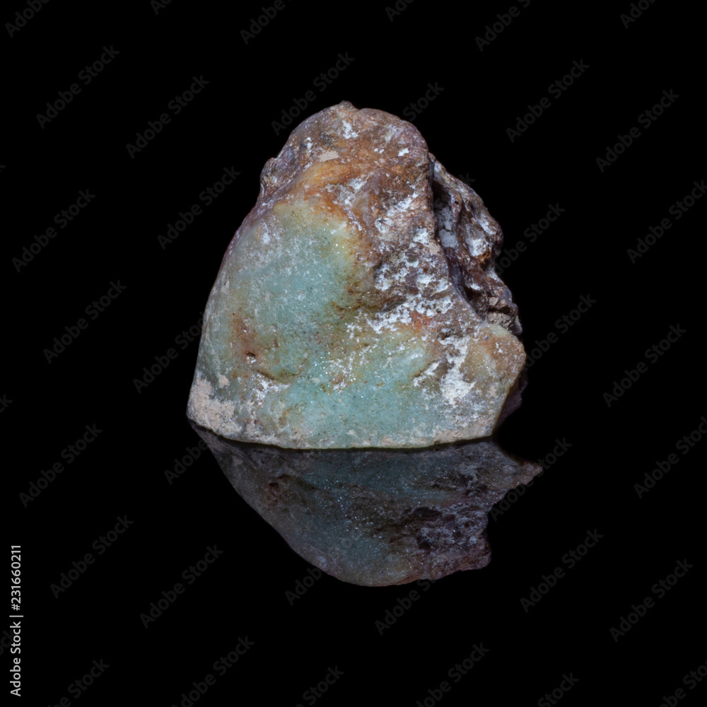 Natural polished opal stone on a black bacrground Natural polished opal stone on a black bacrground