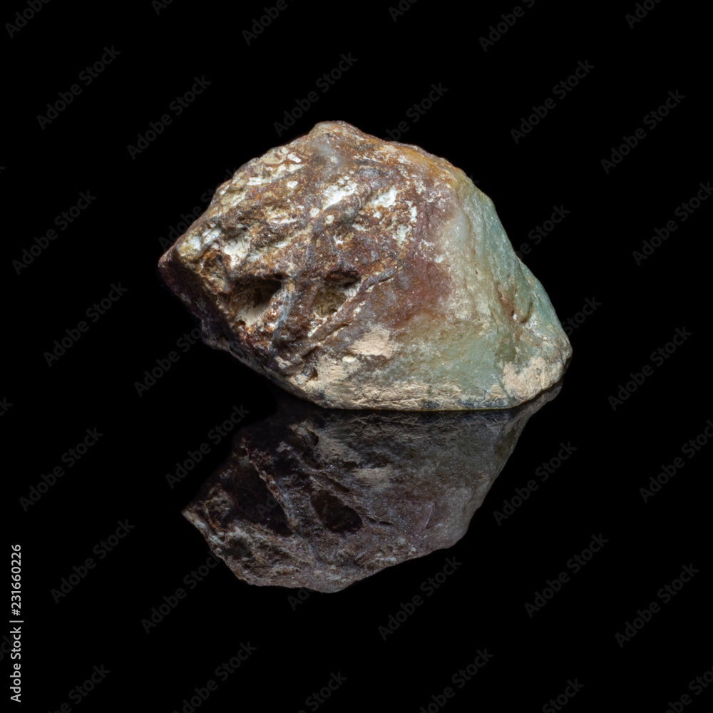 Natural polished opal stone on a black bacrground Natural polished opal stone on a black bacrground