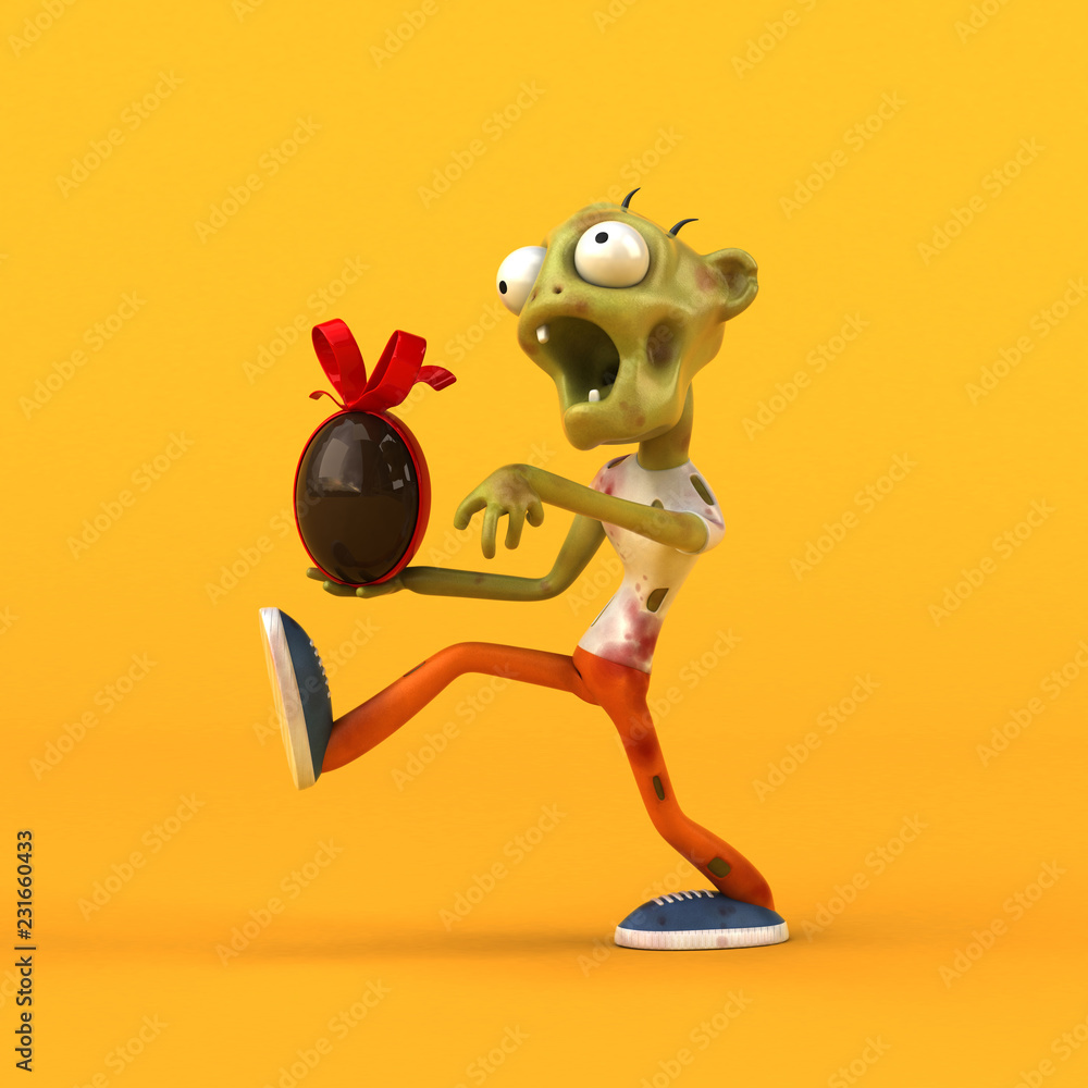 Fun zombie - 3D Illustration Fun zombie - 3D Illustration