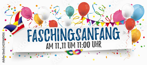 Faschingsanfang am 11.11 um 11 Uhr