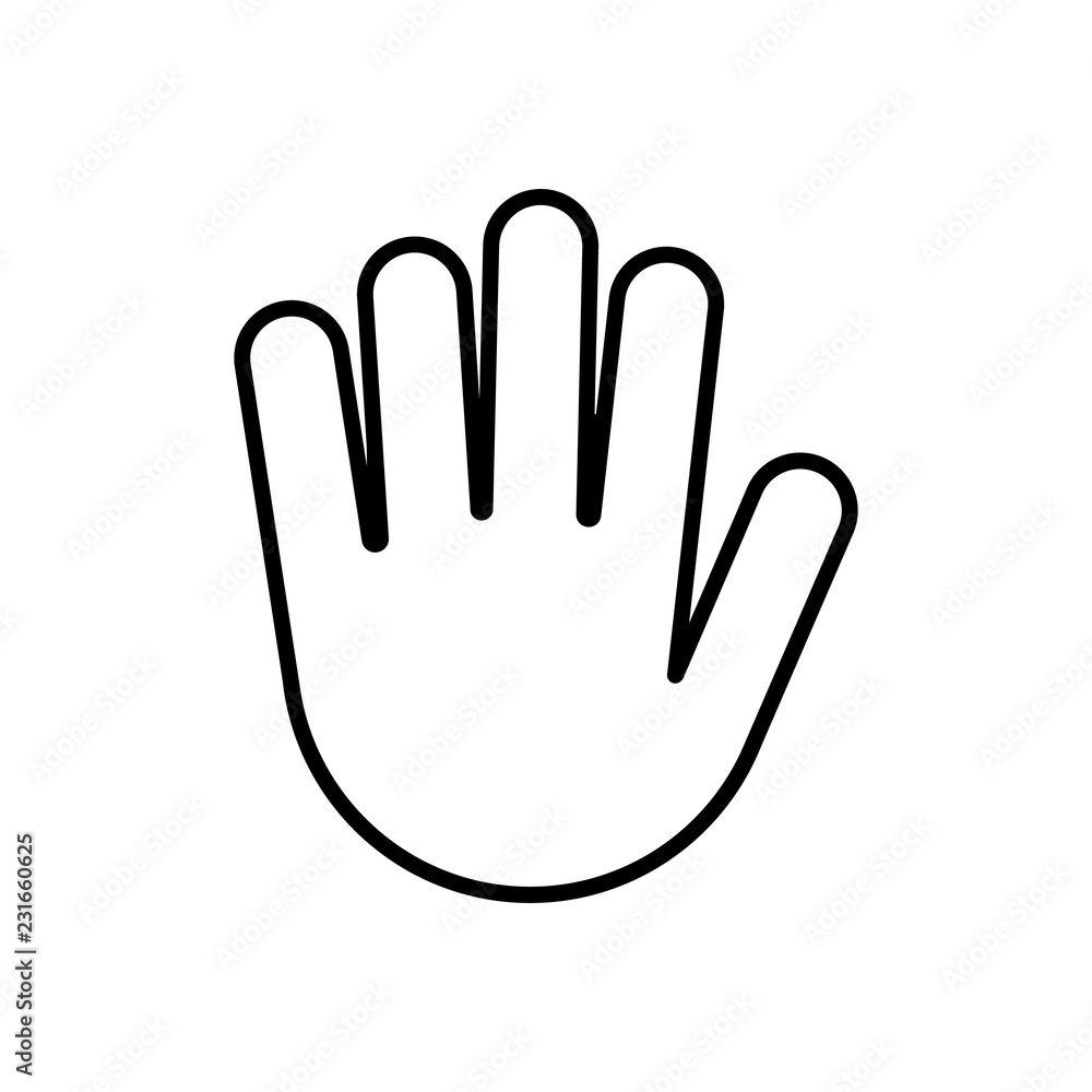 Hand icon on white background. Vector illustration. Hand icon on white background. Vector illustration.