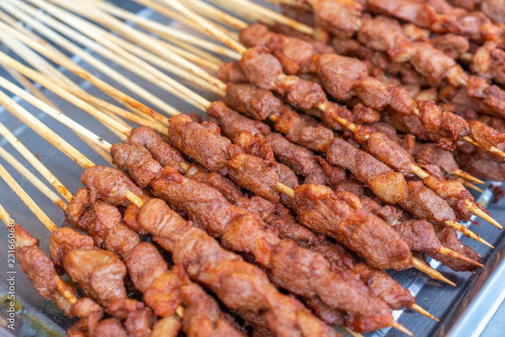 Traditional Chinese cuisine, roast lamb kebabs
