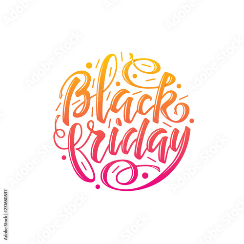 Black friday lettering vector