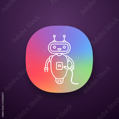 Chatbot with USB cable app icon