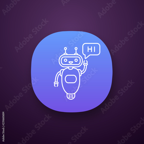 Chatbot saying hi app icon