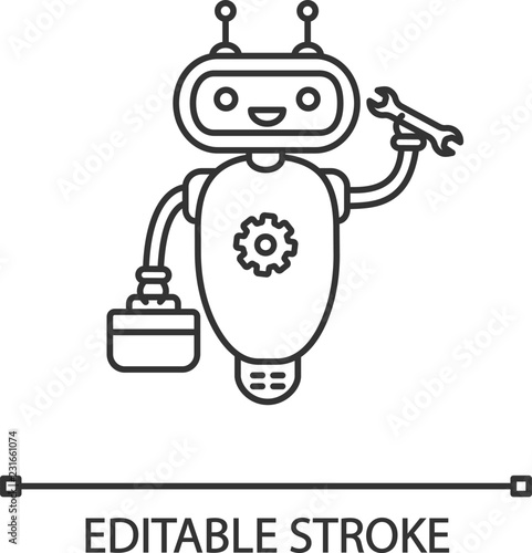 Repair chatbot linear icon