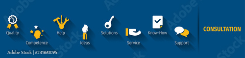 Consultation business with icon