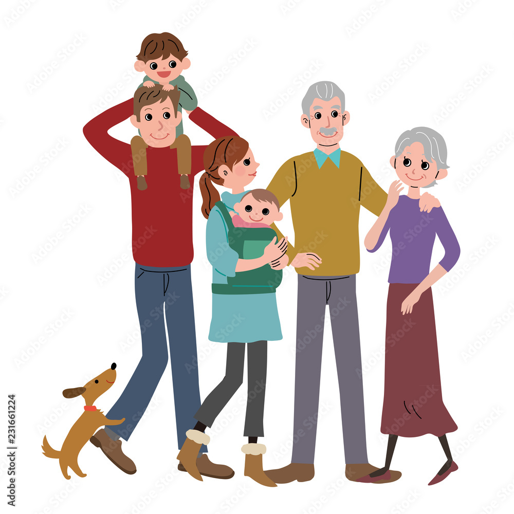 家族 子育て イラスト Stock ベクター Adobe Stock