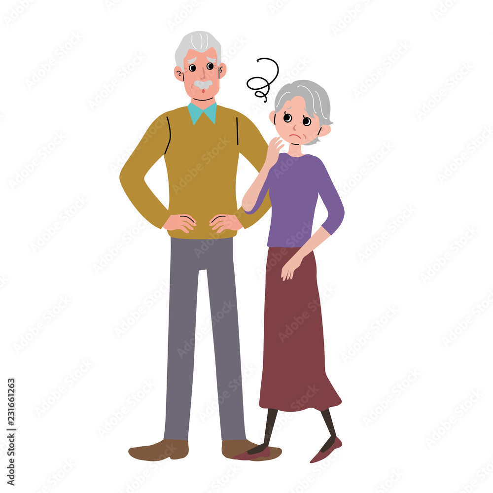 シニア 夫婦 イラスト Stock Vector Adobe Stock