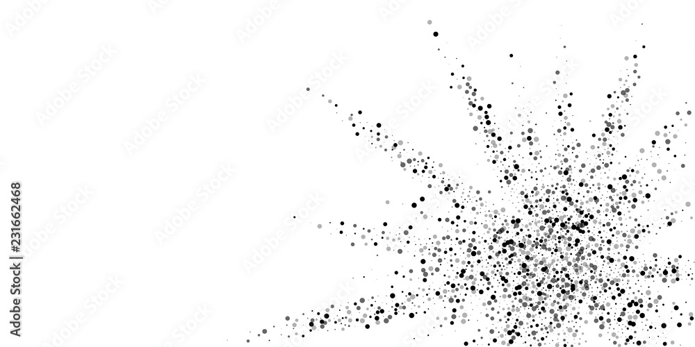 Naklejka premium Scattered dense balck dots. Dark points dispersion