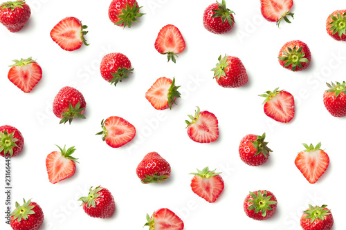 Pattern of fresh strawberries