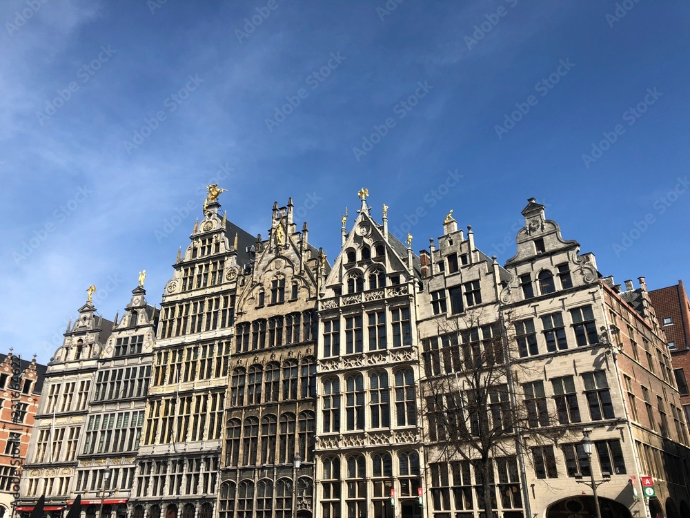 Bellissime case della Grote Makrt, Anversa, Belgio