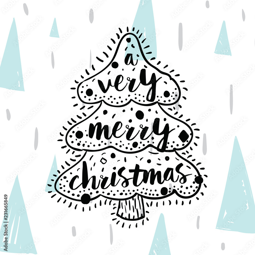 Merry Christmas typography. Merry Christmas typography.