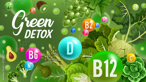 Green day color diet, detox healthcare