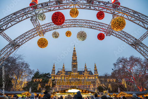 Christmas Market in Vienna, Austria photo