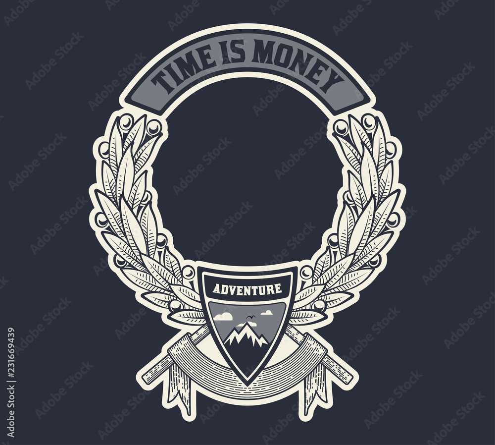 Obraz premium Vintage camp logo. Vector layered