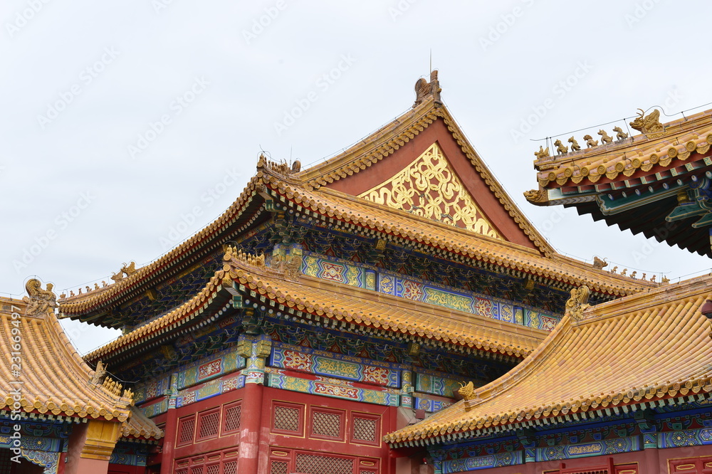 Obraz premium The ancient Chinese buildings