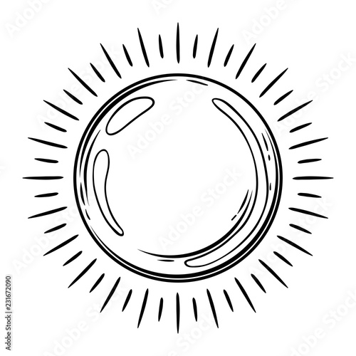 Magic ball with rays.