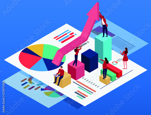 Financial work businessman